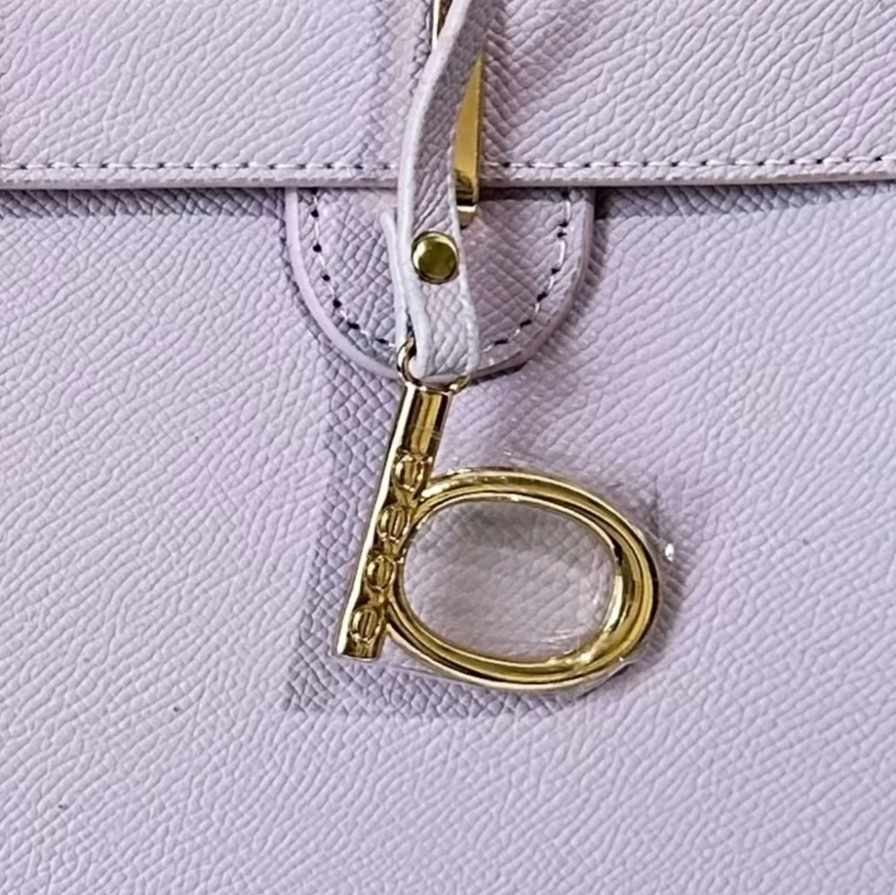 Bebe Evie Satchel with Gold Hardware and Crossbody Strap Rare Lilac Purple NWT